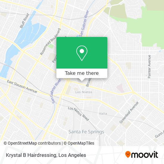 Krystal B Hairdressing map