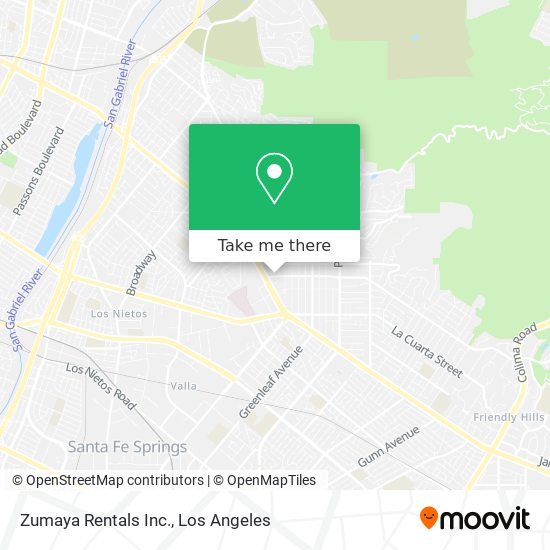 Zumaya Rentals Inc. map