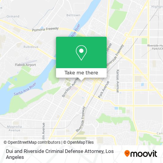 Dui and Riverside Criminal Defense Attorney map