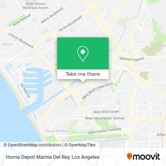 Home Depot Marina Del Rey map