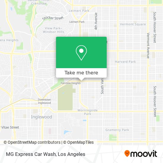 MG Express Car Wash map