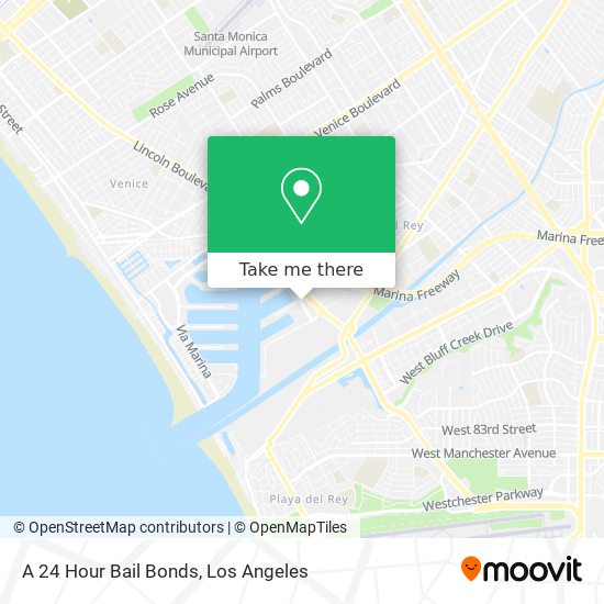 Mapa de A 24 Hour Bail Bonds