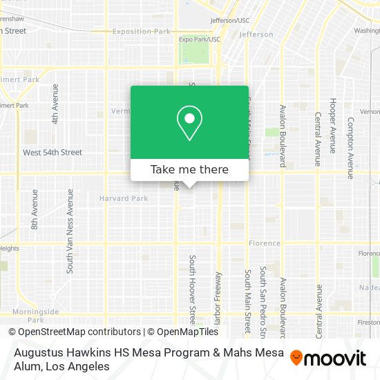 Augustus Hawkins HS Mesa Program & Mahs Mesa Alum map