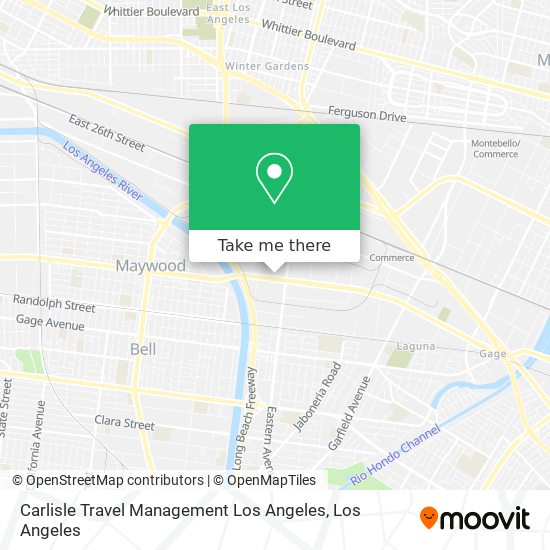 Carlisle Travel Management Los Angeles map