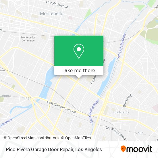 Pico Rivera Garage Door Repair map