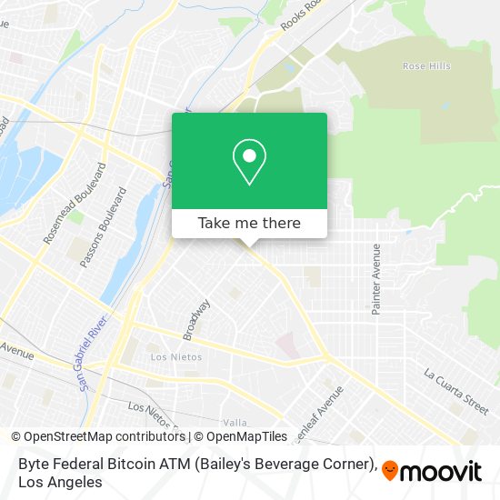 Mapa de Byte Federal Bitcoin ATM (Bailey's Beverage Corner)