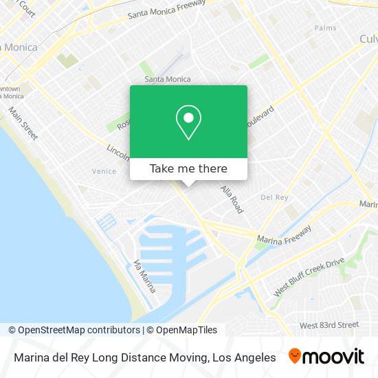 Marina del Rey Long Distance Moving map