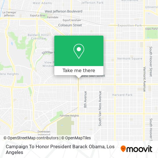 Mapa de Campaign To Honor President Barack Obama