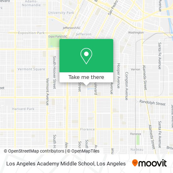 Mapa de Los Angeles Academy Middle School