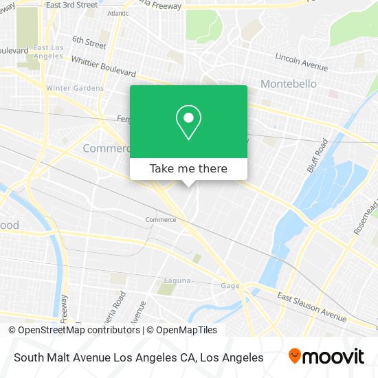 South Malt Avenue Los Angeles CA map