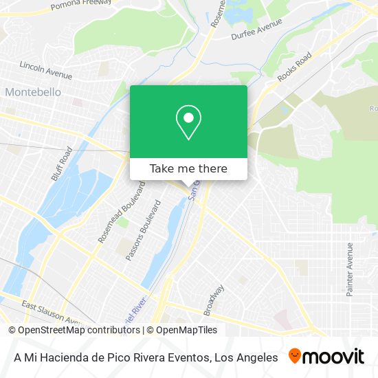 A Mi Hacienda de Pico Rivera Eventos map