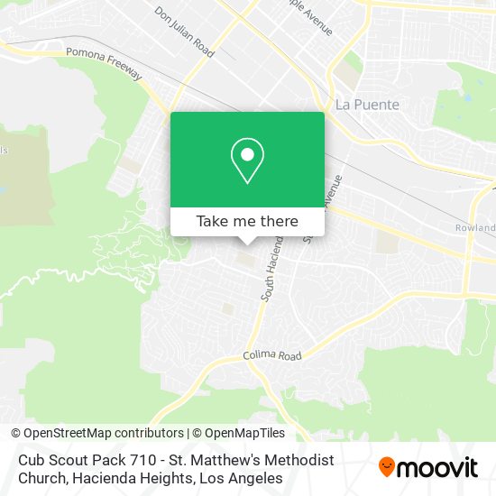 Mapa de Cub Scout Pack 710 - St. Matthew's Methodist Church, Hacienda Heights