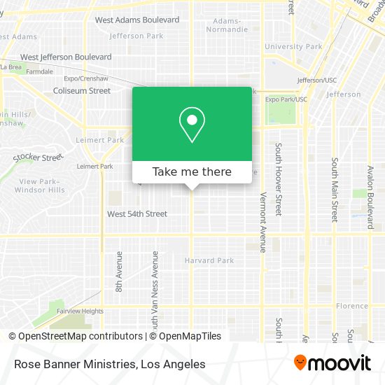 Rose Banner Ministries map