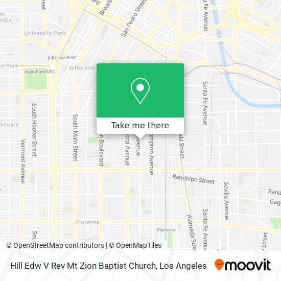 Mapa de Hill Edw V Rev Mt Zion Baptist Church