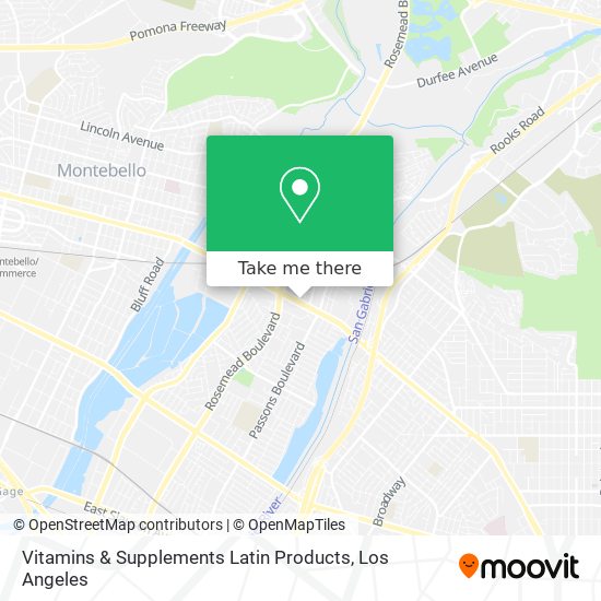 Mapa de Vitamins & Supplements Latin Products