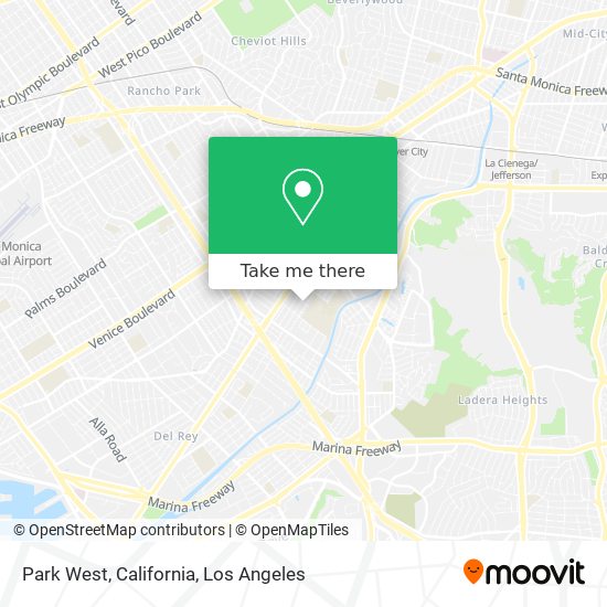 Park West, California map