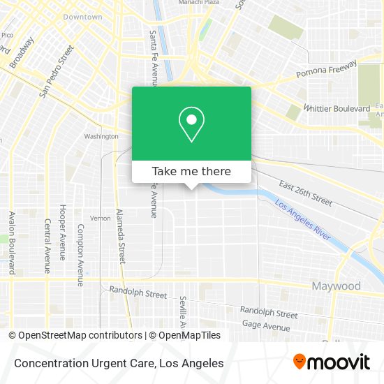 Concentration Urgent Care map