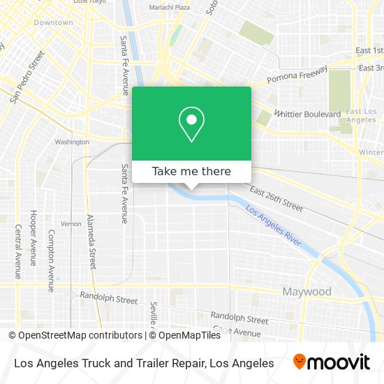 Los Angeles Truck and Trailer Repair map