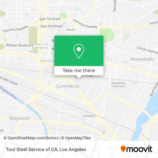 Tool Steel Service of CA map