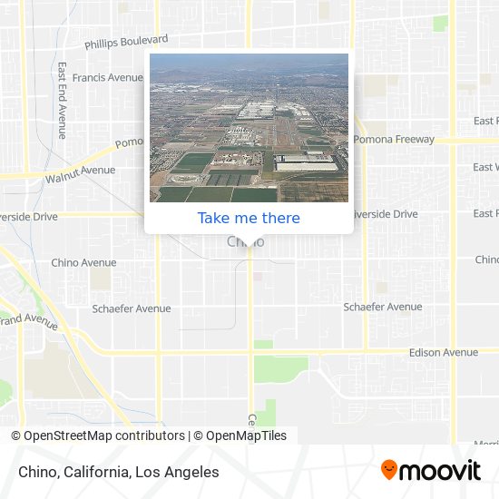 Chino, California map