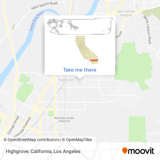 Mapa de Highgrove, California
