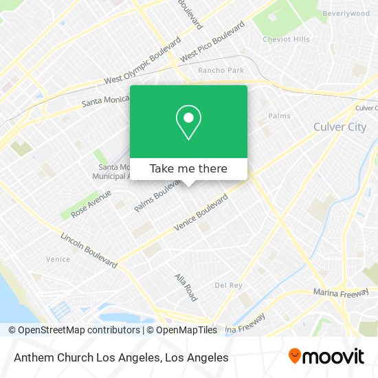 Mapa de Anthem Church Los Angeles