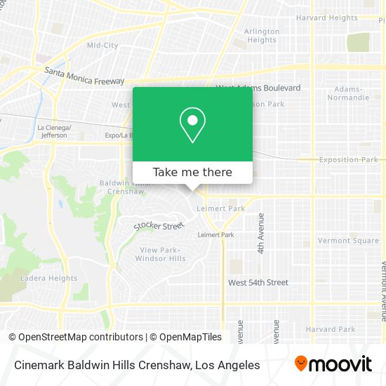 Mapa de Cinemark Baldwin Hills Crenshaw