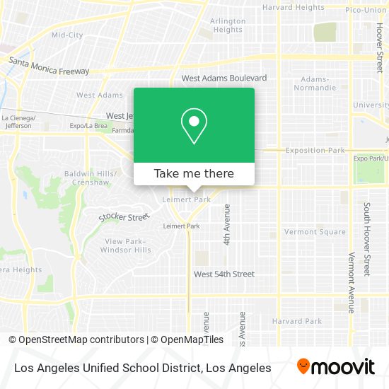 Los Angeles Unified School District map