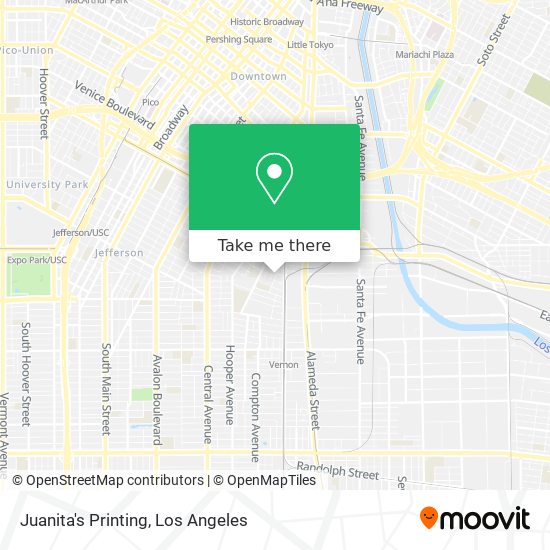 Juanita's Printing map