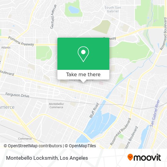 Montebello Locksmith map