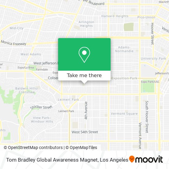 Mapa de Tom Bradley Global Awareness Magnet