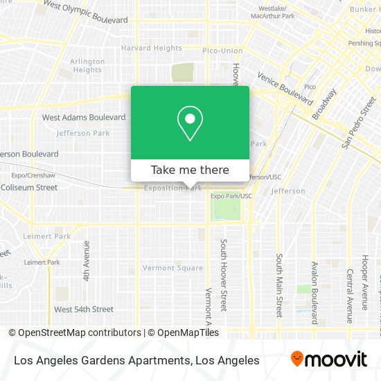 Mapa de Los Angeles Gardens Apartments