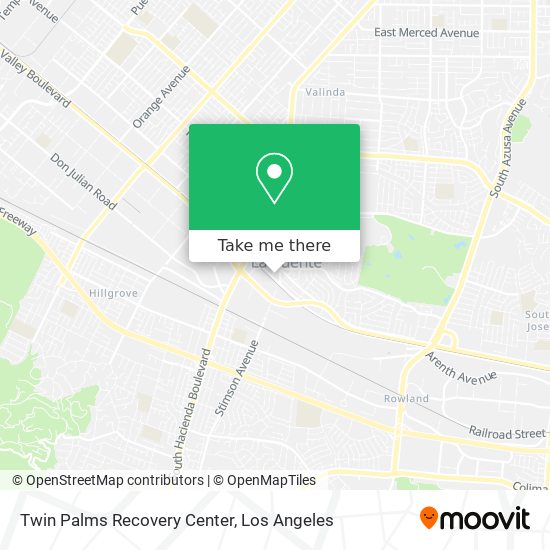 Twin Palms Recovery Center map