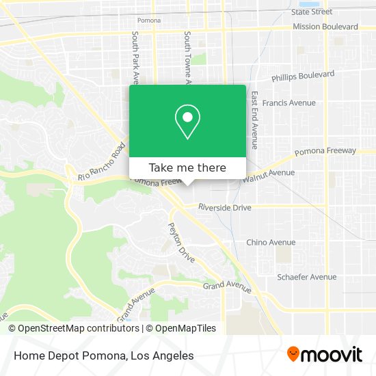 Home Depot Pomona map