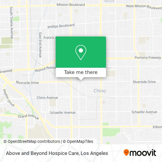 Mapa de Above and Beyond Hospice Care