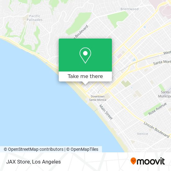 Mapa de JAX Store