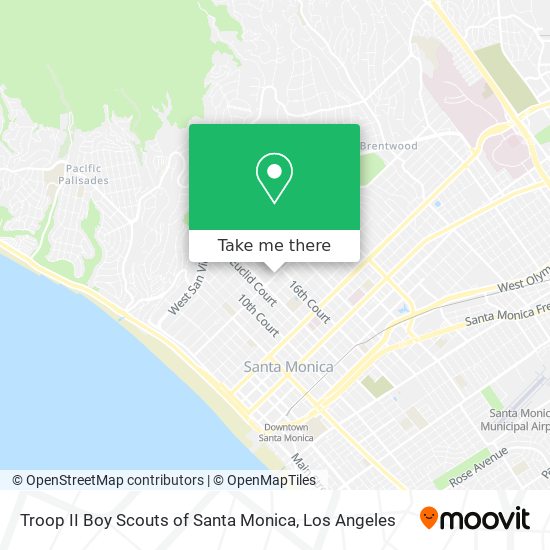 Troop II Boy Scouts of Santa Monica map