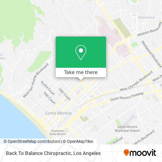 Back To Balance Chiropractic map