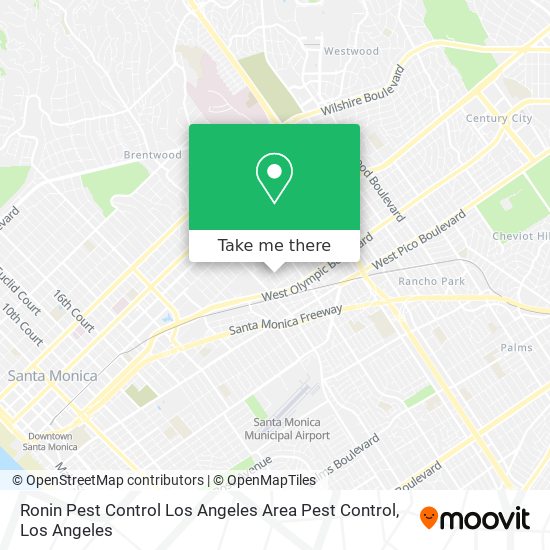 Ronin Pest Control Los Angeles Area Pest Control map