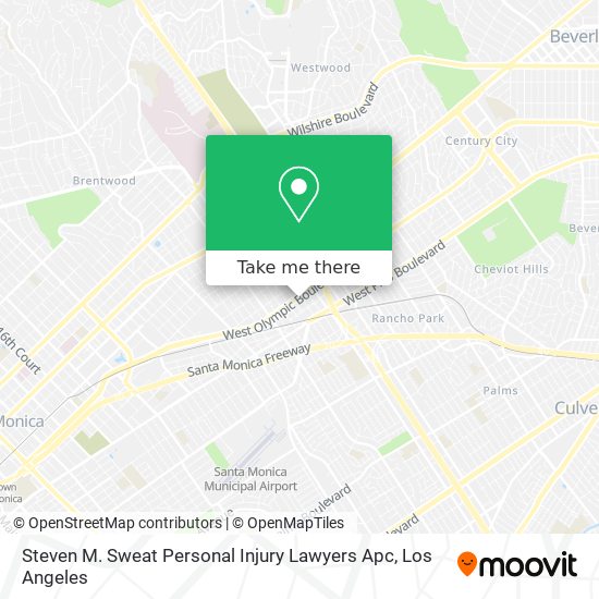 Steven M. Sweat Personal Injury Lawyers Apc map