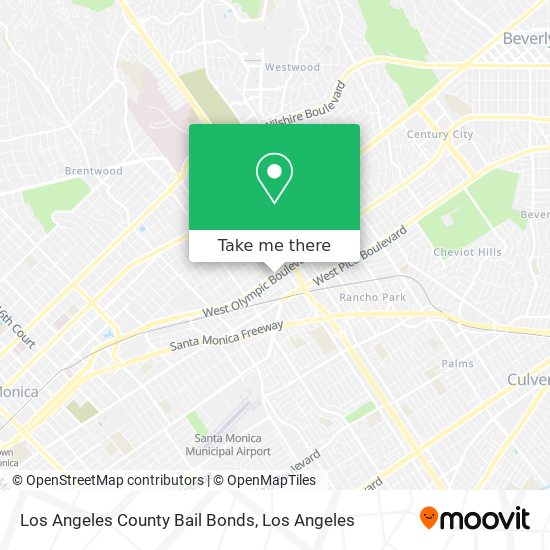 Mapa de Los Angeles County Bail Bonds