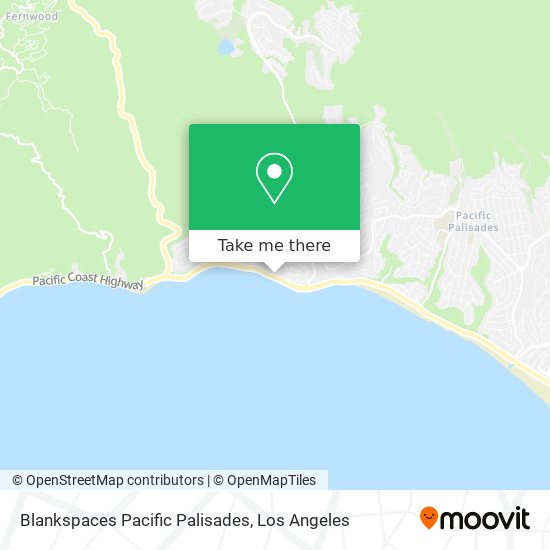 Blankspaces Pacific Palisades map