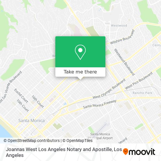 Mapa de Joannas West Los Angeles Notary and Apostille