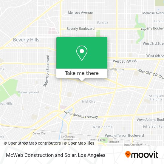 Mapa de McWeb Construction and Solar