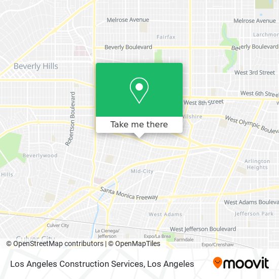 Mapa de Los Angeles Construction Services