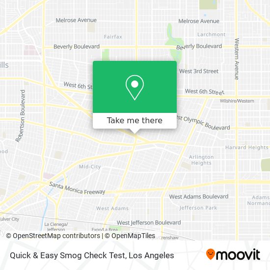 Mapa de Quick & Easy Smog Check Test