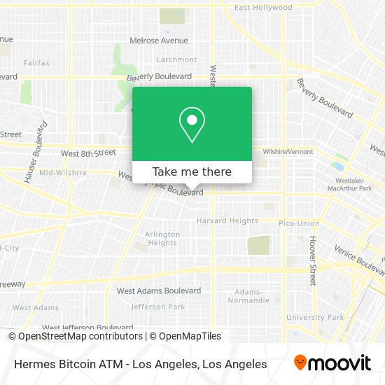 Mapa de Hermes Bitcoin ATM - Los Angeles