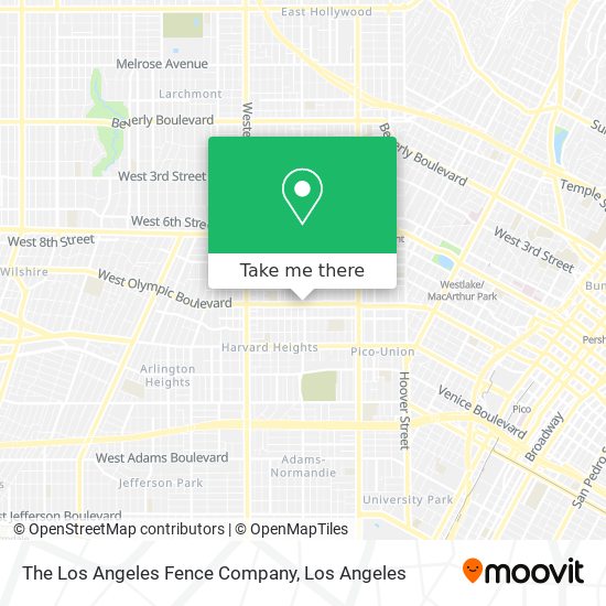 Mapa de The Los Angeles Fence Company