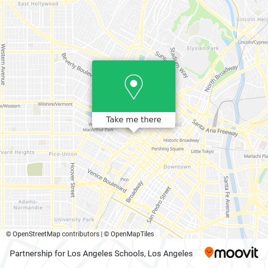 Partnership for Los Angeles Schools map