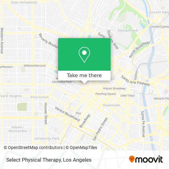 Select Physical Therapy map